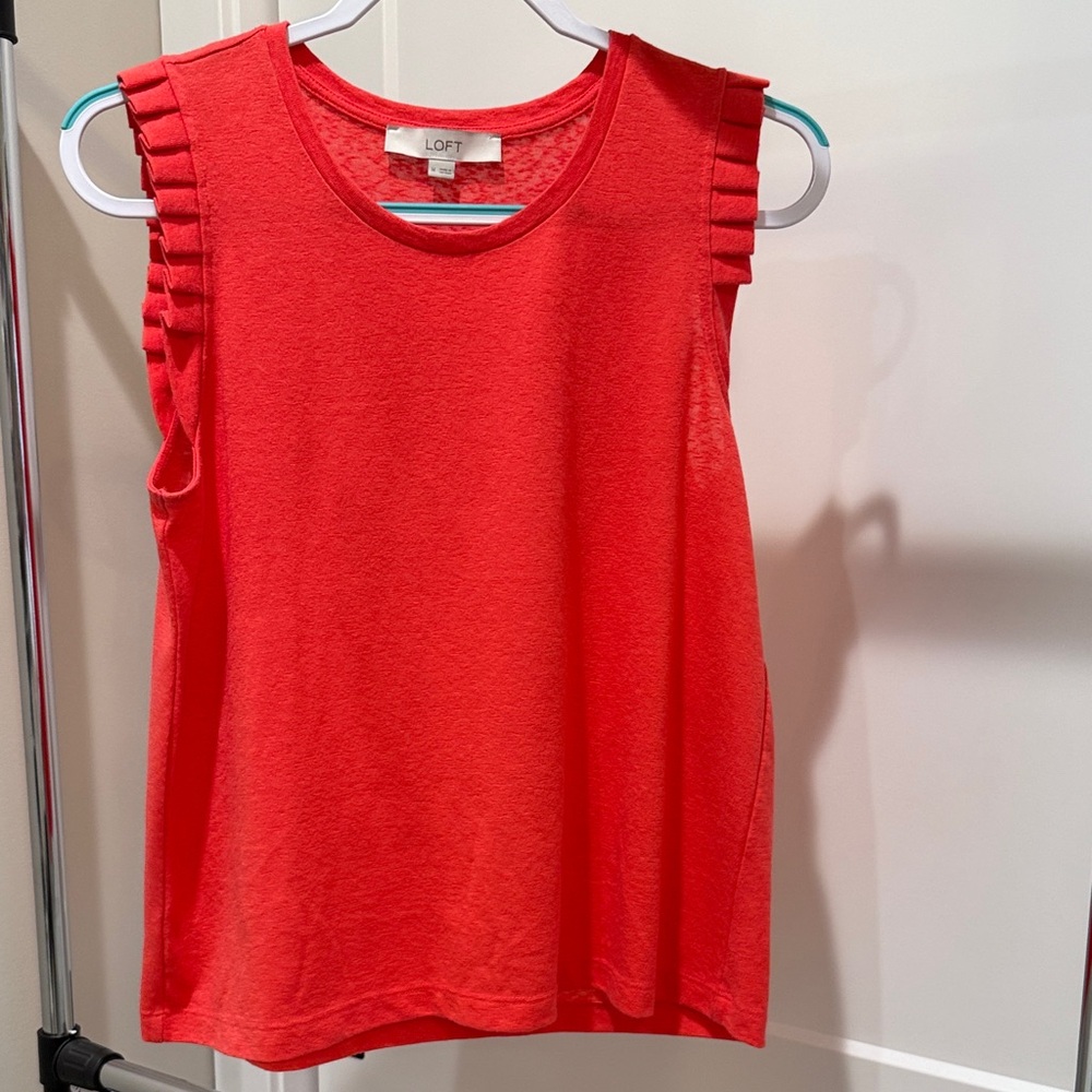 LOFT Vibrant Red Tank Top